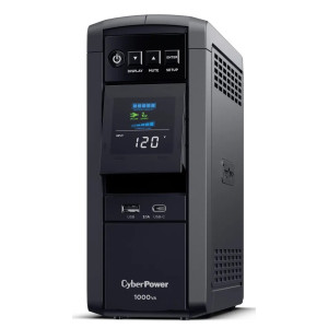 CyberPower CP1000PFCLCD Mini-Tower UPS, UL Rated, Energy Star certified, 10× NEMA 5-15R